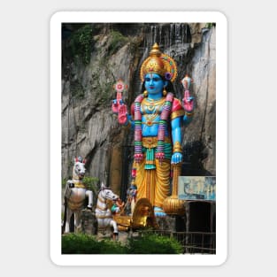 Hindu God sculpture with horse carriage Magnet